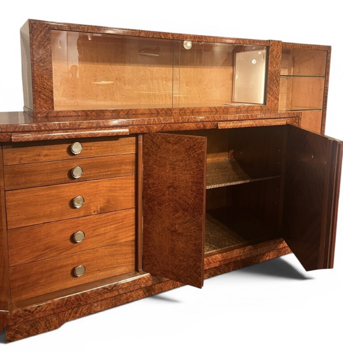 Dressoir vitrine Art Deco moderniste, France circa 1925-photo-4